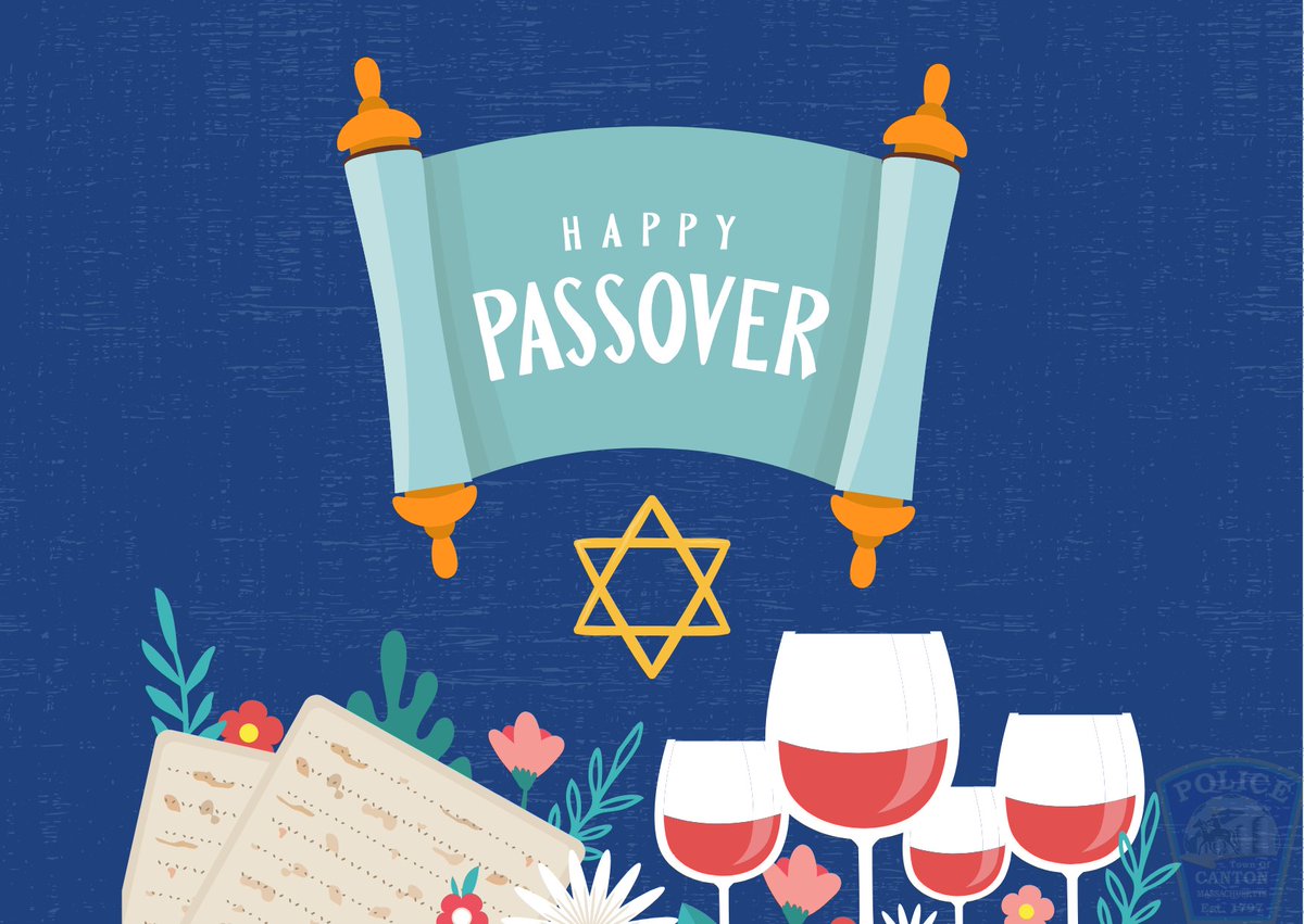 CantonMAPolice's tweet image. For those celebrating this evening, Happy Passover!
