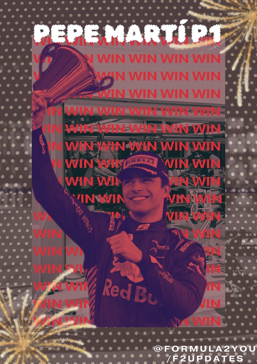 f2updates's tweet image. PEPE MARTI WINS THE SPRINT!
The Spaniard takes his first win this season, after working his way through the pack from P11 to P1! 🔥
#F2 #PepeMarti