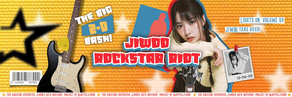 ˗ˏˋ ❤️‍🔥 ˎˊ˗ ⩇⩇: ⩇⩇ — The strings of a guitar along with a gorgeous voice bewitch anyone who hears it. Before savoring the Rockstar Riot's performance, we would like you to put on the matching props that have been set up: 

🎸 : bingkai.in/jiwoo