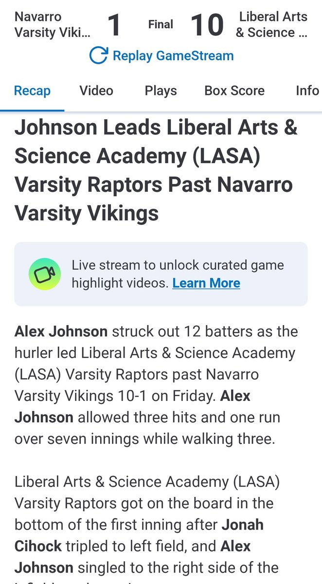 AlexJohnson2026's tweet photo. @TheCanesSW @DustinLMcComas @TrinityTigersB2 https://t.co/bhdhzTxgsh