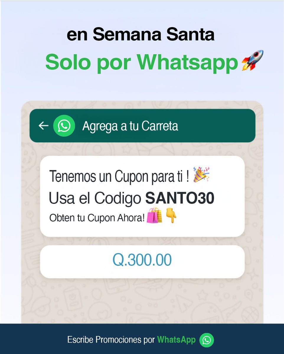 copartes_gt's tweet photo. Envíame un Mensaje
por Whatsapp 5825 0772 y Activare Tu cupón
Solo hay 30 Disponibles https://t.co/LCcMNKoIjT