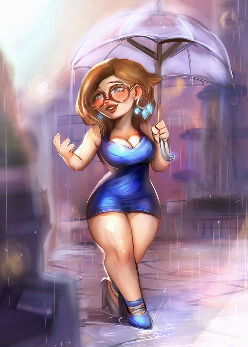 MistweaverLily's tweet photo. Walking in the rain! ☔ 

🎨 @Lillypadopossum 💙
#worldofwarcraft #gnome #art https://t.co/a5i1sJAjwN
