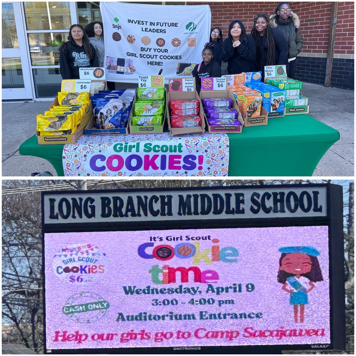 Candice Bidner (@candice0176) on Twitter photo I did not post our first ever awesome cookie booth sale. Go <a href="/GirlScoutsJS/">Girl Scouts of the Jersey Shore</a> Troop 70319. Thank you to the Middle School for allowing us to have one there! <a href="/LBMSthree/">Chris Volpe</a> <a href="/LBMS_Experience/">Long Branch Middle School Activities</a> I did not post our first ever awesome cookie booth sale. Go <a href="/GirlScoutsJS/">Girl Scouts of the Jersey Shore</a> Troop 70319. Thank you to the Middle School for allowing us to have one there! <a href="/LBMSthree/">Chris Volpe</a> <a href="/LBMS_Experience/">Long Branch Middle School Activities</a>