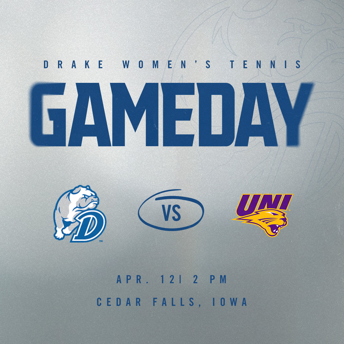 Drake Women's Tennis (@drakewten) on Twitter photo ๐พ ๐๐๐ญ๐๐ก ๐๐๐ฒ ๐พ
๐ <a href="/UNITennis/">UNI Tennis</a>
โฐ 2 pm
๐๏ธ UNI Tennis Complex
๐ Cedar Falls, Iowa
#DSMHometownTeam ๐พ ๐๐๐ญ๐๐ก ๐๐๐ฒ ๐พ
๐ <a href="/UNITennis/">UNI Tennis</a>
โฐ 2 pm
๐๏ธ UNI Tennis Complex
๐ Cedar Falls, Iowa
#DSMHometownTeam