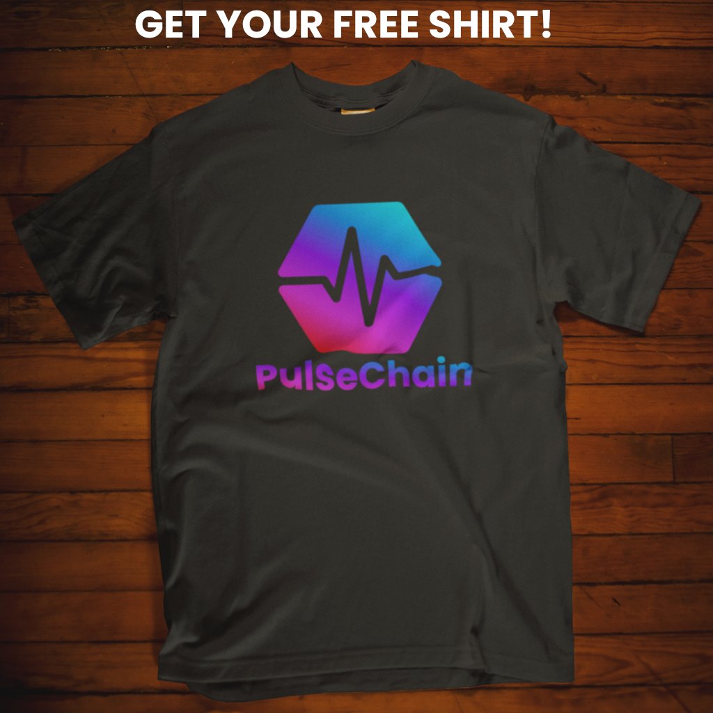 FREE PulseChain Shirts available in store! Get yours, simply like &amp; share then click here➡️ pulsicanstore.com/products/frpls…