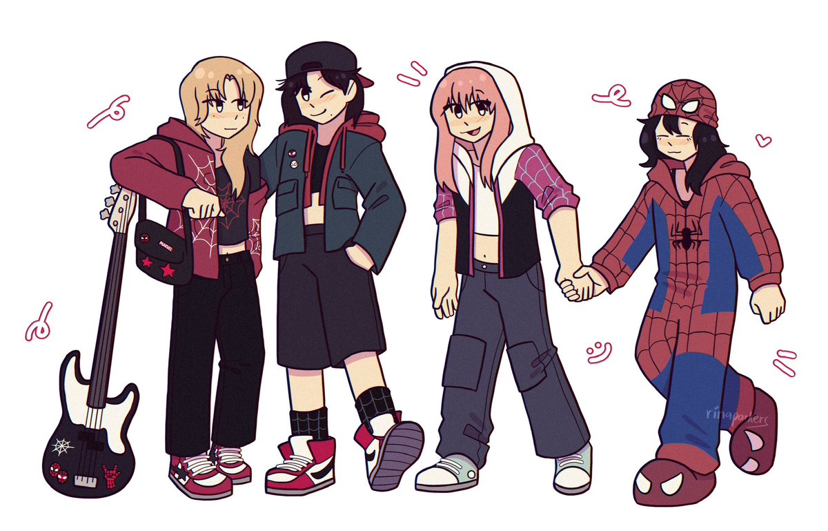 rinaparkers's tweet photo. aespa but they're wearing spidey inspired fits 🤘🕸️

#aespa #aespafanart https://t.co/YIKrvlXJ3c
