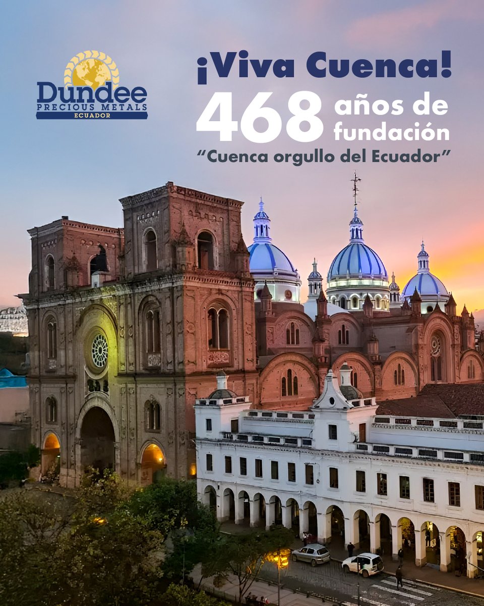 Celebramos a #Cuenca en sus 4️⃣6️⃣8️⃣ años de #fundación.
Ciudad pionera de hombres y mujeres cuyas manos transforman su herencia en progreso, cultura y arte.
#Dundee #Orgullo 👷🏻‍♀️👷🏻‍♂️
