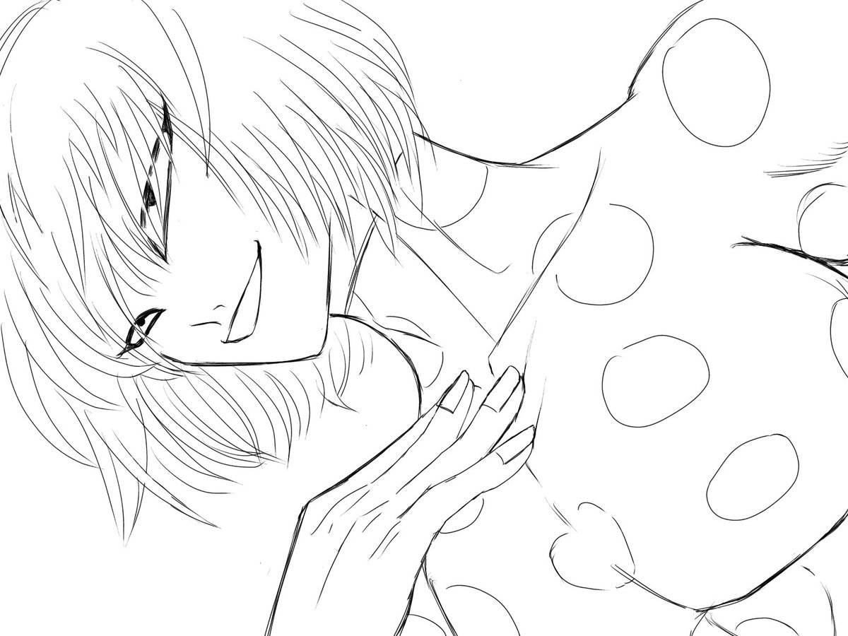 線画　もはや誰？