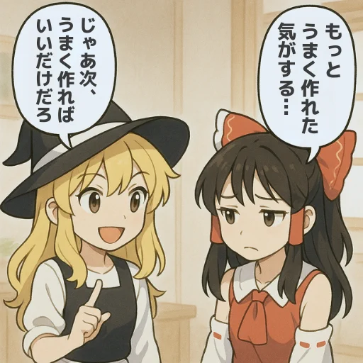 やり直すたびに、もっと遠くまでいける。
#ゲーム作る霊夢 
