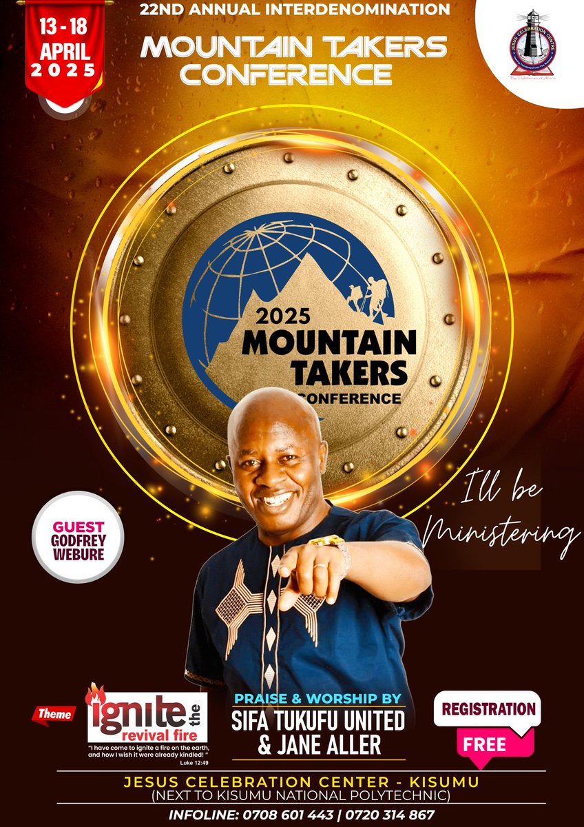 OngidiHempstone's tweet photo. #MountainTakersConference2025 
Bishop Godfrey Webure of JCC Kakamega will be ministering. 
Toyota
Uhuru Kenyatta
Twins
Oilers
Grassroot Elections 
Echoes https://t.co/Oakoid34zC