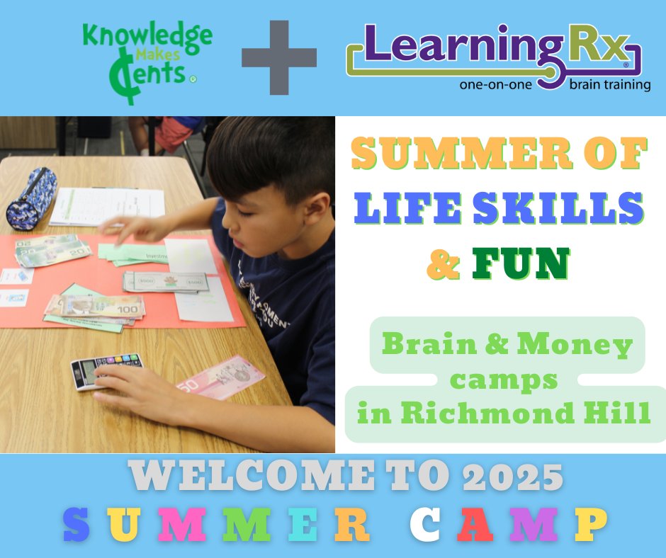 KMCents's tweet image. Register NOW for our #summercamp for ages 8-12 in #RichmondHill with our partner camp #LearningRx

Campers will learn #ThinkingSkills and #MoneySkills!

Week 1: July 14-18, 2025
eventbrite.ca/e/124550224373…

Week 2: July 28-Aug 1, 2025 eventbrite.ca/e/125971185506…