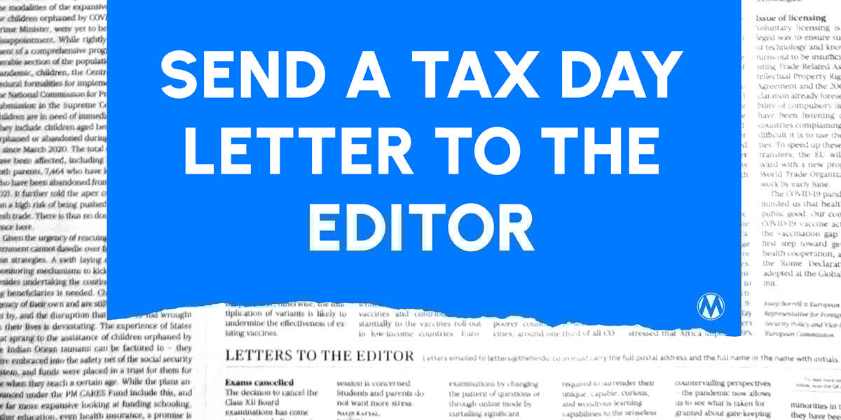 Congressional Republicans' budget plan will give $4.5 TRILLION in tax cuts to billionaires and mega-corporations and pay for it by cutting funding for our health care, education, nutrition assistance, and child care.

TAKE ACTION: submit a letter to the editor to your local paper