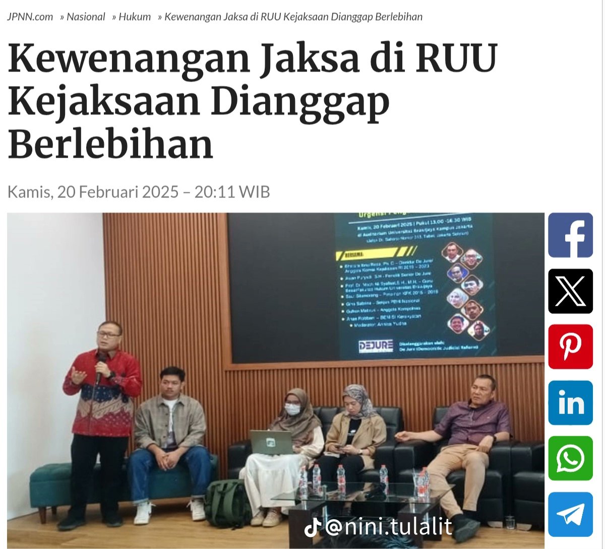 Kewenangan yg berlebihan wajib ditolak!

Tolak RUU Kejaksaan