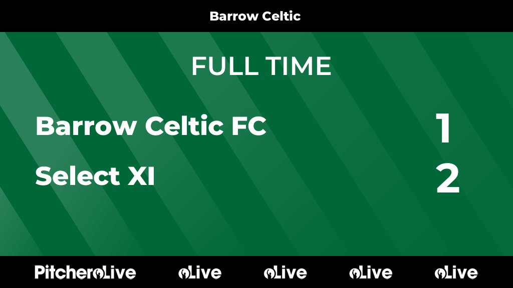 FULL TIME: Barrow Celtic FC 1 - 2 Select XI
#BARSEL #Pitchero
barrowcelticfc.co.uk/teams/271461/m…