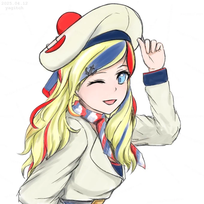 #艦これ版深夜の真剣お絵描き60分一本勝負#艦これ版真剣お絵描き60分一本勝負_20250412コマンダン・テスト 