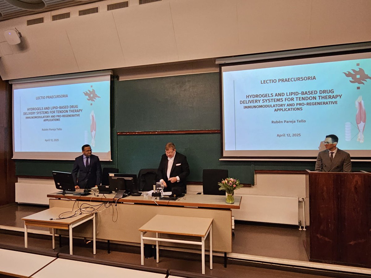 Santos' Lab (@santoslab_umcg) on Twitter photo Very proud supervisors after successful PhD thesis defense by Rubén Tello <a href="/rubn_pareja/">Rubén Pareja</a>! Super happy for your achievement.Fantastic job!BIG congrats!🎉🥳 🥂🎓#phdstudent #35th
<a href="/P4Fit/">P4_FIT</a> <a href="/helsinkiuni/">University of Helsinki</a> <a href="/JouniHir/">Jouni Hirvonen</a> <a href="/BarretoGoncalo/">Gonçalo Barreto</a>
Thanks prof. <a href="/Prakash_UTwente/">Jai Prakash</a> for being a great opponent 🙏 Very proud supervisors after successful PhD thesis defense by Rubén Tello <a href="/rubn_pareja/">Rubén Pareja</a>! Super happy for your achievement.Fantastic job!BIG congrats!🎉🥳 🥂🎓#phdstudent #35th
<a href="/P4Fit/">P4_FIT</a> <a href="/helsinkiuni/">University of Helsinki</a> <a href="/JouniHir/">Jouni Hirvonen</a> <a href="/BarretoGoncalo/">Gonçalo Barreto</a>
Thanks prof. <a href="/Prakash_UTwente/">Jai Prakash</a> for being a great opponent 🙏