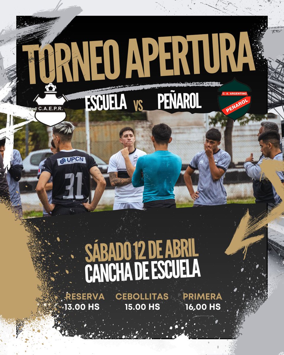 oficial_caepr's tweet photo. 🏆 Torneo “Hugo Chiatti” - Apertura 2025
📆 Sábado 12/4 - Cancha de Escuela
🆚 Argentino Peñarol
🕐 Reserva 13hs | Cebollitas 15hs | Primera 16hs
¡Vamos Escuela! 🖤🤍 #LosPanzaNegra #LCF #Fútbol https://t.co/eT2PaD9OpA
