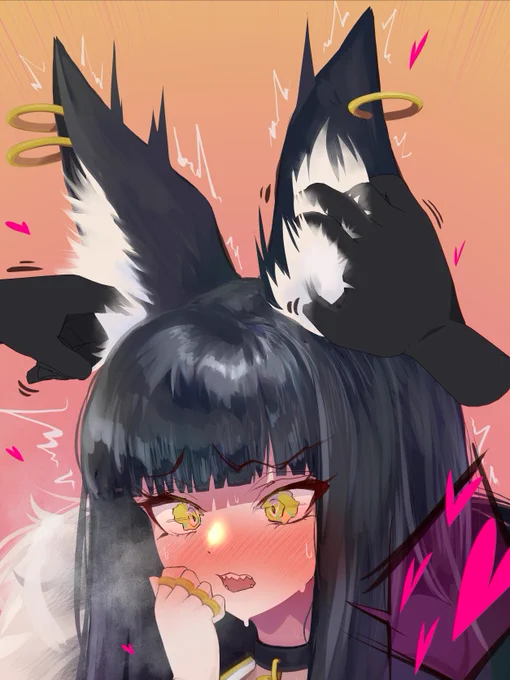 skebで描かせていただきました、狐っ娘のオリジナルキャラクターです!ご依頼ありがとうございました!!Thank you for your commission on skebI drew the OC fox is getting her sensitive ear massage. 