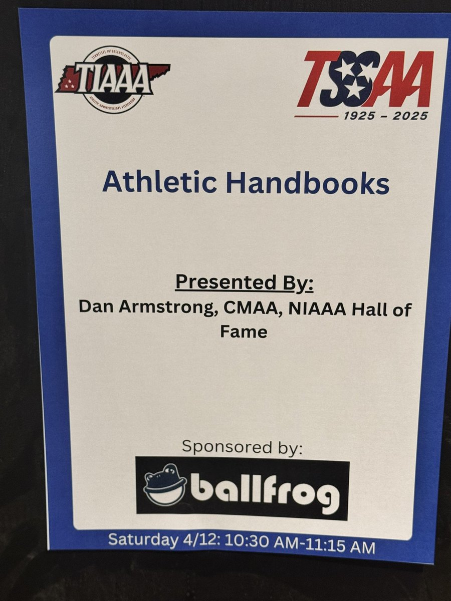 TIAAA (@tiaaa_ad) on Twitter photo Workshop Session #3 of the day is underway! Thank you to Dan Armstrong from <a href="/IIAAA3/">IIAAA</a> for leading our session on Athletic Handbooks. #TIAAACONF25 Workshop Session #3 of the day is underway! Thank you to Dan Armstrong from <a href="/IIAAA3/">IIAAA</a> for leading our session on Athletic Handbooks. #TIAAACONF25