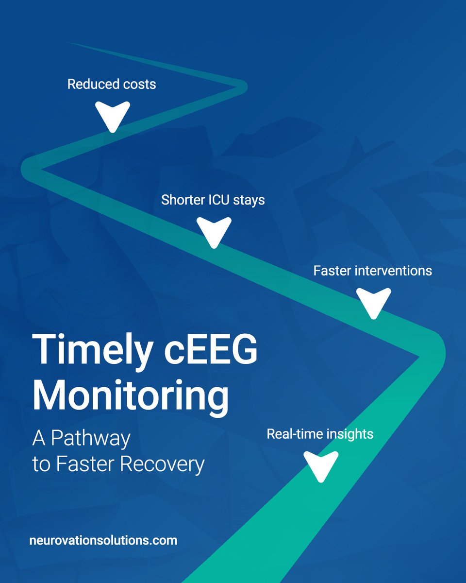 NeurovationGCC's tweet image. Continuous EEG monitoring in ICUs enables real-time assessment of brain function, facilitating early detection and treatment of neurological complications.

#NeurovationSolutions #ContinuousEEG #ICUCare