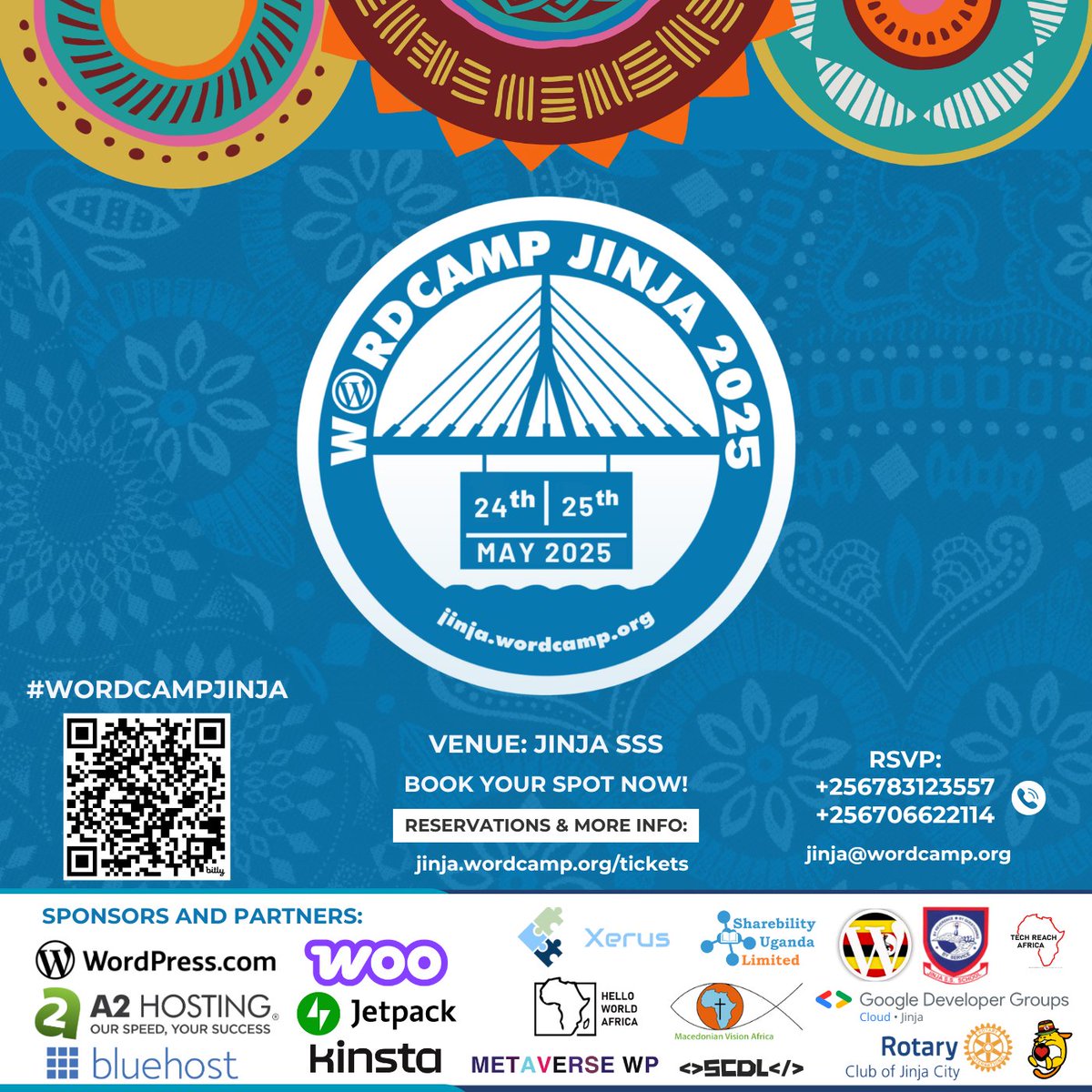 Reminder friends and colleagues. Our largest annual WordPress event in Eastern Uganda, #WordCampJinja 4.0 is happening on 24th-25th May 2025. Don't miss out. 

Secure your ticket now and join us:

jinja.wordcamp.org/2025

Let's Create Impact &amp; Explore WordPress at the Nile!