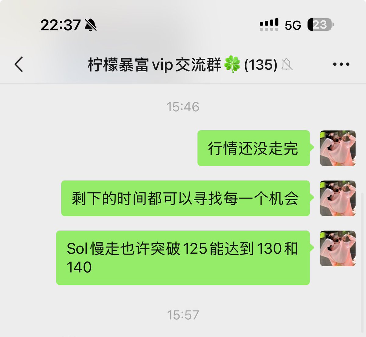 跟着宏观环境走，不需要太多的分析，专注自己的交易，已经超越很多的交易者了。
#sol如期而至
其他山寨跟随