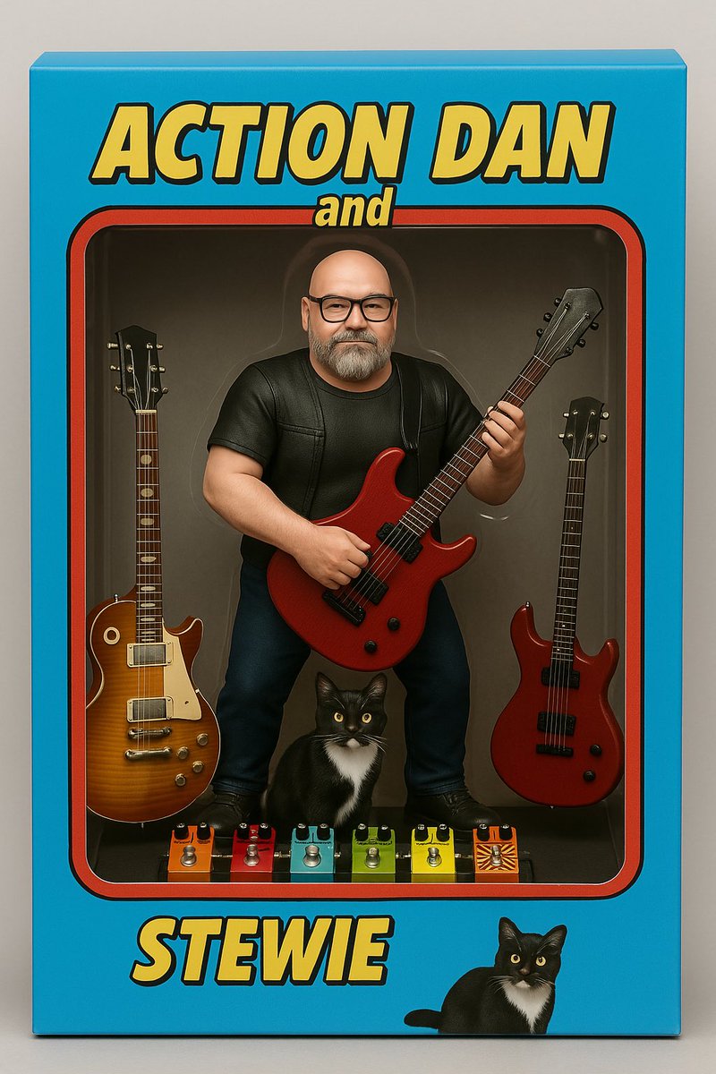 Action Dan and Stewie #ActionFigure #cat #kononykheen #guitar