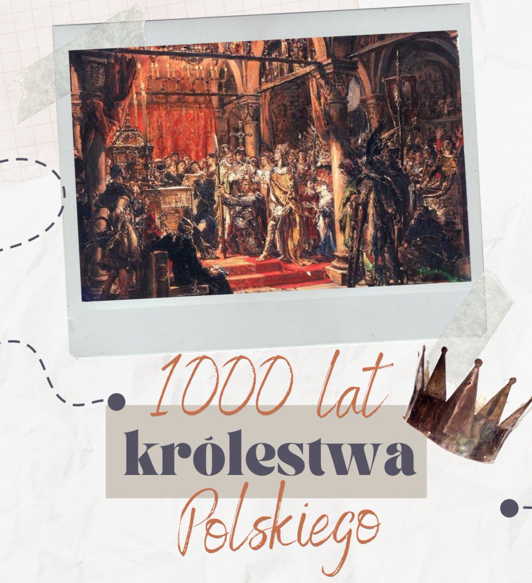 Dziś 1000-lecie Królestwa Polskiego — chwała Bolesławowi Chrobremu, który koroną przypieczętował siłę i dumę narodu. Niech jego dziedzictwo prowadzi nas dalej. Cześć i chwała Polsce!✌🏻🇵🇱👑 #1000latKrólestwaPolskiego 
#1000latPL #1000latPolski 
#MarszTysiącleciaKrólestwaPolskiego
