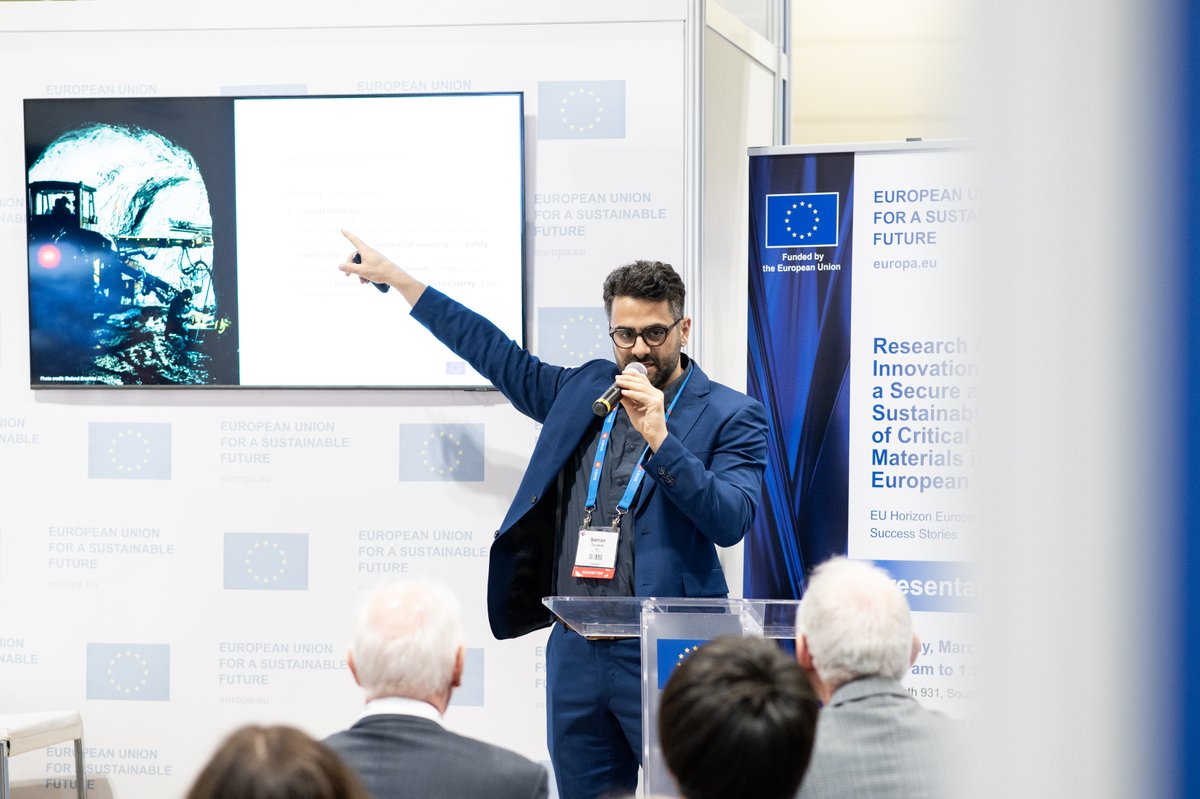 🚀 <a href="/DinamineP/">DINAMINE Project</a> at #PDAC2025!
Showcased at the EU Booth alongside 18 other #EUfunded projects on #rawmaterials.
Proud to present our approach to sustainable mining during the <a href="/EU_HaDEA/">HaDEA</a> workshop on critical raw materials.
Big thanks to all who stopped by!