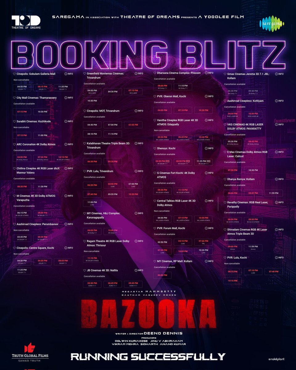 ForumReelz's tweet photo. Superb Bookings For #Bazooka, All Over Kerala 🤞 https://t.co/zPmgOLQDW5