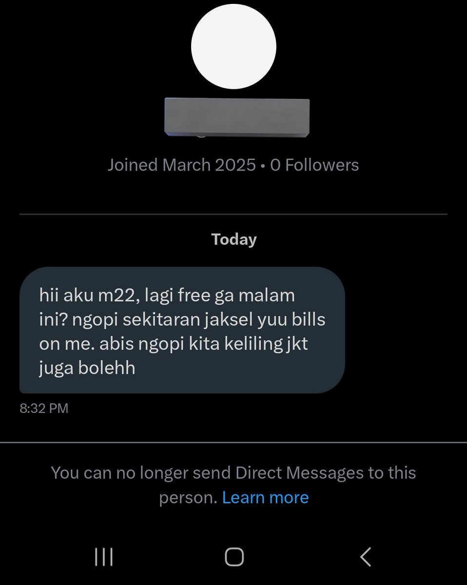 syerindiond's tweet photo. Ini manusia ada masalah apa wkwk baru ngirim dm dan belum sempet dibales langsung block 🥹 https://t.co/lucNnCL9Cp