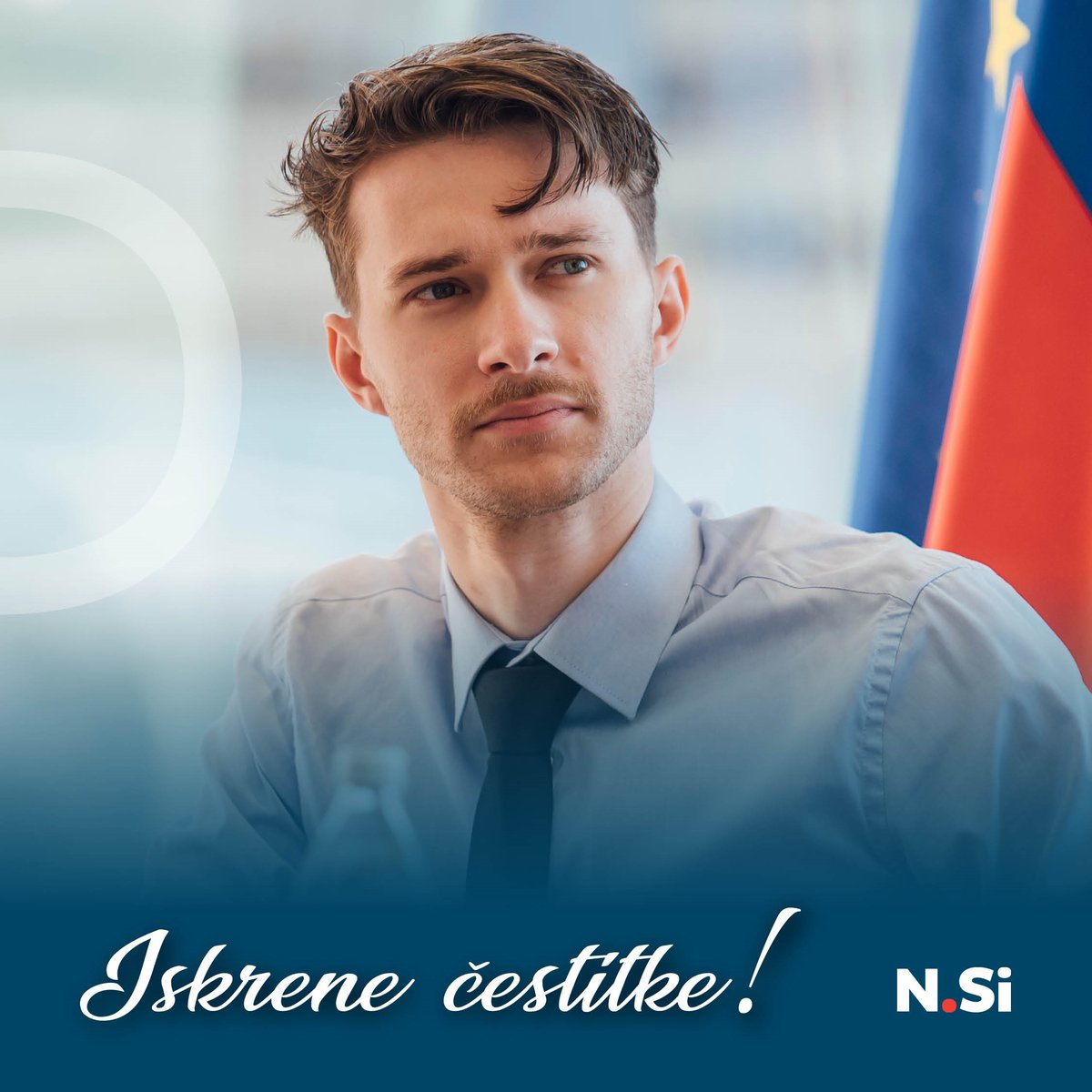 NovaSlovenija's tweet photo. 🥳@MladaSlovenija je dobila novega predsednika! To je postal David Tomažin! David, 𝐜̌𝐞𝐬𝐭𝐢𝐭𝐤𝐞!
💪V mladih je moč! Naj jo spremlja obilo zagona in dobrih idej, mladostniška drznost bo pa tudi prav prišla😉
#podmladek #krščanskademokracija #krščanskidemokrati #politika #nsi