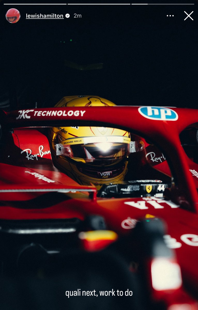 fiagirly's tweet photo. Lewis Hamilton via Instagram: “quali next, work to do.” https://t.co/LSSNpUS14w