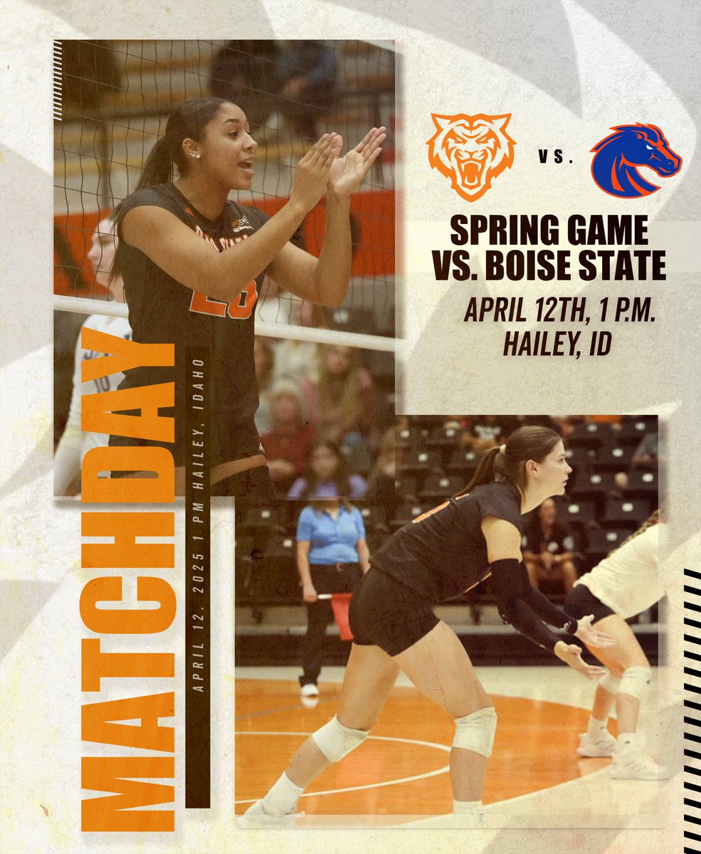 𝘽𝘼𝘾𝙆 𝙊𝙉 𝙏𝙃𝙀 𝘾𝙊𝙐𝙍𝙏🏐💥

We play in our second spring match today at Woodriver High School in Hailey, ID against Boise State at 1 PM👏

#RoarBengalsRoar