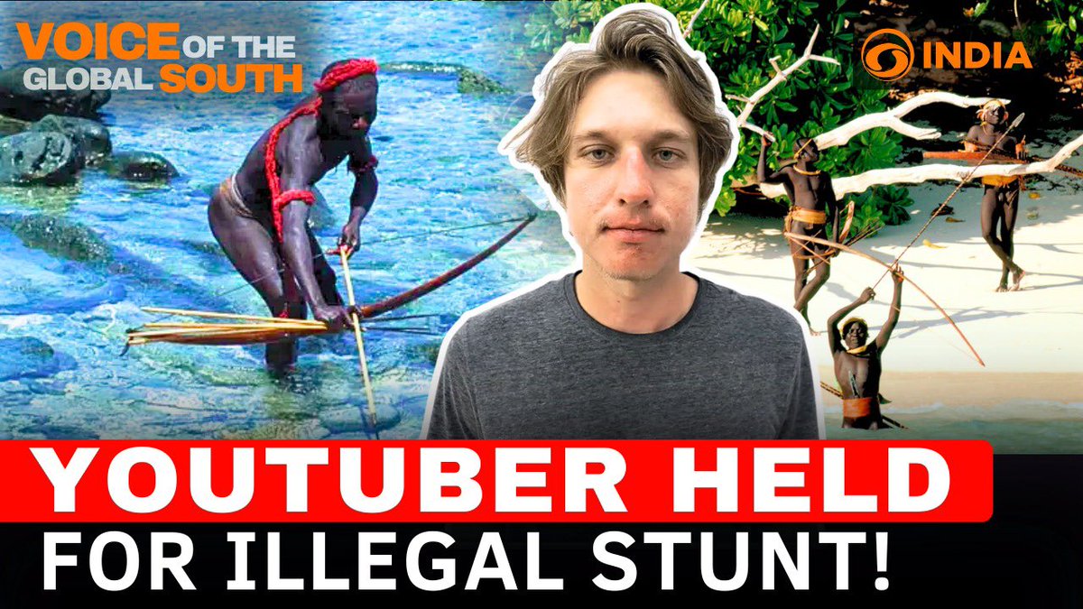 RRRameshRRR's tweet photo. India arrests an #American YouTuber for visiting an off-limits #island in the Bay of Bengal and trying to make contact with an isolated #tribe. His actions threatened the #Sentinelese people, whose contact with outsiders is prohibited by law

▶️ https://t.co/1j1dSYHTUj https://t.co/cYknoxvmvE