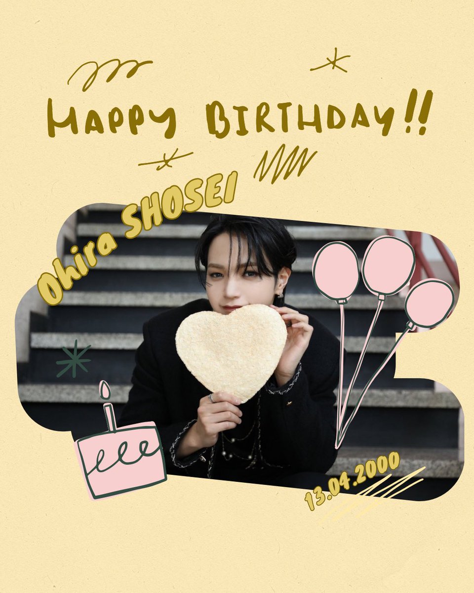 🎉HAPPY BIRTHDAY DAY SHOSEI🎉
 
สุขสันต์วันเกิดครบรอบปีที่25นะคะโชเซย์ ขอให้โชเซย์มีความสุขมากๆค่า💛💛
#祥生の25歳もはぴねしゅ
#HappyShoseiDay
#JO1大平祥生