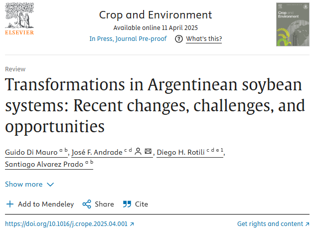 dm_guido's tweet photo. Como parte de una edición sobre los sist. de producción del 🌎 en @CropEnviron, revisamos los cambios en los sist. de prod. de soja 🫛 y  algunos aspectos para incrementar los rendimientos en  🇦🇷
https://t.co/ex2lTnheea
@agrariasunr @ifevaok @AgronomiaUNLPam @OficialGimuce https://t.co/y7FLAJkozj