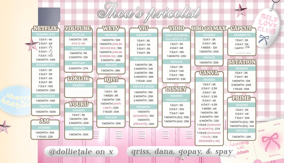 WTS WTB BELI JUAL APP PREM BERGARANSI ♥️

NETFLIX YOUTUBE VIDIO WETV IQIYI VIU VIDIO YOUTUBE HBO GO CAPCUT BSTATION PRIME AMAZON ALIGHT CANVA CAPCUT LOKLOK

testi on bio <3
📞 dm acc ini or <a href="/dollietale/">୭ৎ sheA! @ after dm ☘️</a>    
💌 wa (fast resp) : tiny.cc/WA-shea 
🫧 qriss (no fee)b8
#zonauang