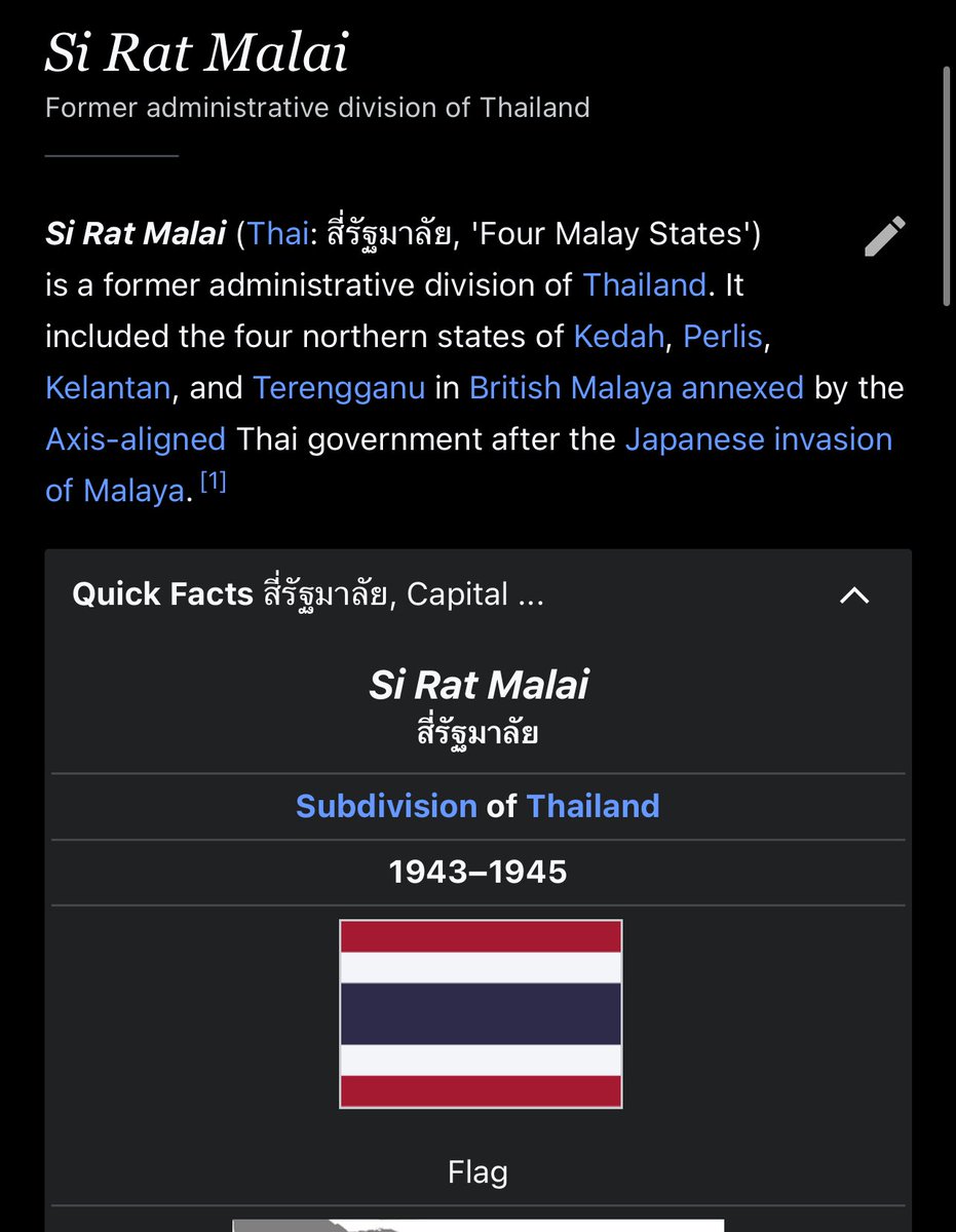 Ragebait but will take this opportunity to remind everyone that alongside the Portuguese, Dutch, British and Japanese, the Thais were also our former imperial colonizers. They colluded with the Japanese to occupy North Malaya. We’re friends today. But we should remember history.