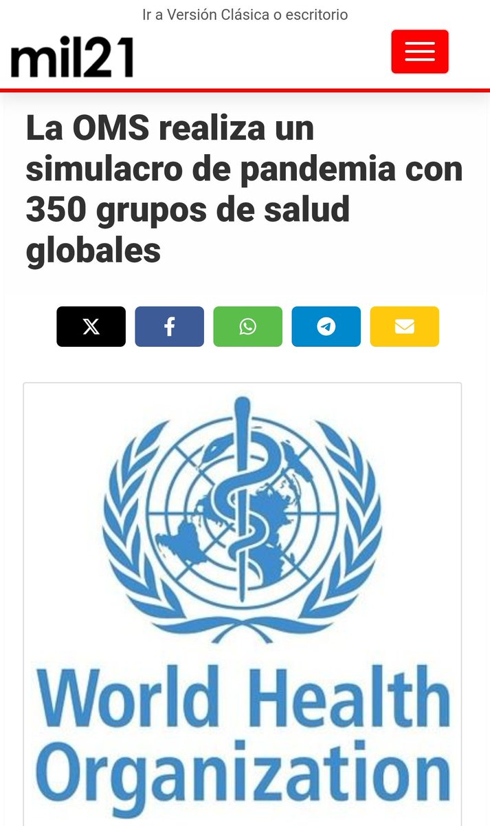 terra_cremada's tweet photo. Nuevo ejercicio de bioterrorismo,  propaganda y control de narrativas de salud global por parte de la OMS
https://t.co/2xM6tG9W4Z https://t.co/QWK4ue9f4R