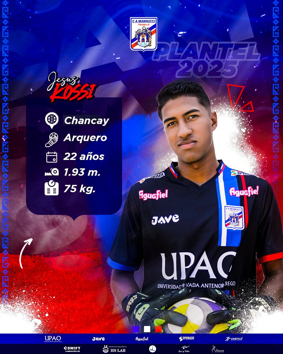 camannucci's tweet photo. ¡𝐂𝐨𝐧𝐨𝐜𝐞 𝐚 𝐥𝐨𝐬 𝐪𝐮𝐞 𝐥𝐮𝐜𝐡𝐚𝐫á𝐧 𝐩𝐨𝐫 𝐞𝐥 𝐫𝐞𝐭𝐨𝐫𝐧𝐨! 🏆⚽

Presentamos a los🧤🥅 𝐀𝐫𝐪𝐮𝐞𝐫𝐨𝐬 de nuestra Tricolor.
El experimentado uruguayo @FranCasanova97, el nacional Sub23 Jesús Rossi y el canterano trujillano César Ganoza.

#FuerzaMannucci 🟦⬜️🟥 https://t.co/HohotdB7Py
