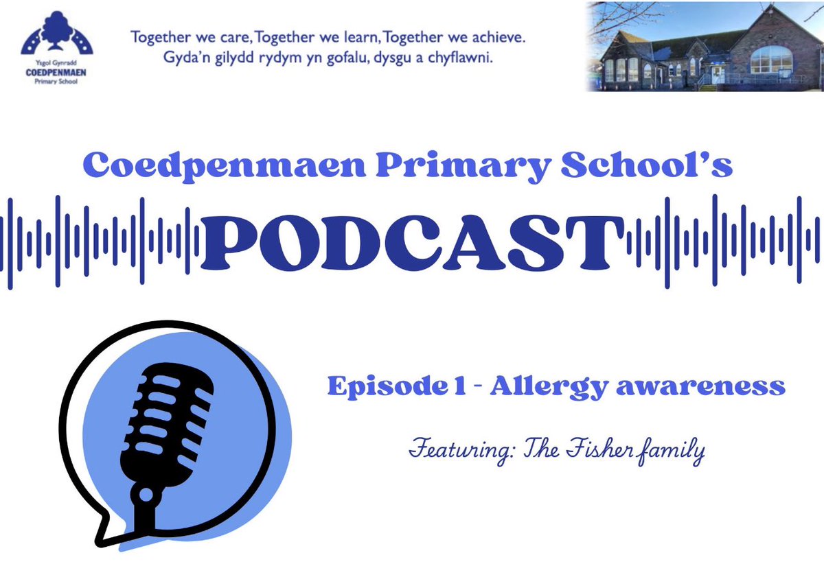 Coedpenmaen Primary (@coedpenmaenpr1) on Twitter photo Our first ever Coedpenmaen Primary School podcast is live on Spotify! Click the link to listen! 💙 Episode 1 - Allergy awareness featuring the Fisher family! 💙
open.spotify.com/episode/5Tsge1…
#allergyaware #allergyawareness <a href="/NatashasLegacy/">The Natasha Allergy Research Foundation</a> <a href="/AllergyUK1/">Allergy UK</a> Our first ever Coedpenmaen Primary School podcast is live on Spotify! Click the link to listen! 💙 Episode 1 - Allergy awareness featuring the Fisher family! 💙
open.spotify.com/episode/5Tsge1…
#allergyaware #allergyawareness <a href="/NatashasLegacy/">The Natasha Allergy Research Foundation</a> <a href="/AllergyUK1/">Allergy UK</a>