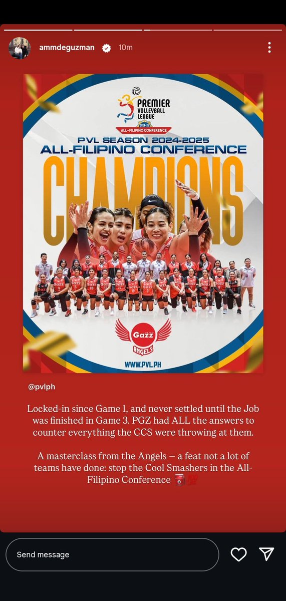 hagardoversusa's tweet photo. Mga teh, mukhang totoo talaga ang mga chismis. Ayoko na lang magtalk but ngayon pa lang, I will hold everyone’s hands when I say this — WAG NA TAYONG UMASA NA BABALIK SI JIA MORADO SA CREAMLINE. 🤷🏻‍♀️😊

Let her husband’s (Miguel) story do the talking. https://t.co/1zy8W9MZf0