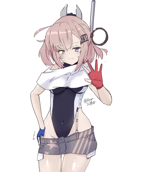 E2でワフー捕獲したので。わふわふ。#艦これ版深夜の真剣お絵描き60分一本勝負 #艦これ版真剣お絵描き60分一本勝負_20250412 