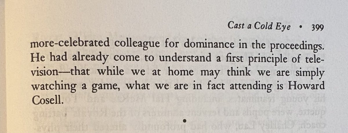 cjscalia's tweet photo. Roger Angell, who wrote about baseball for the New Yorker, was good at his job. I’ve been reading some of his essays from the 70s and they’re tremendous. Here, he’s unimpressed by ABC’s coverage, and especially Howard Cosell. https://t.co/UyHthQt0lJ