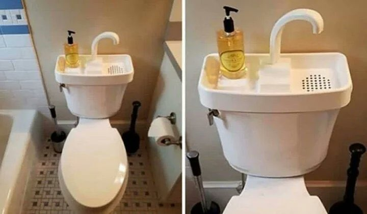 Jefersonnasa_'s tweet photo. La Sublime Inteligencia Japonesa. 

Hilo de cosas alucinantes de Japón 🇯🇵 ⛩️...

1. Los inodoros japoneses suelen tener un lavabo en la parte superior, lo que permite lavarse las manos con agua que se reutiliza para la descarga, ahorrando así millones de litros de agua al año. https://t.co/LSsF7wLtoX