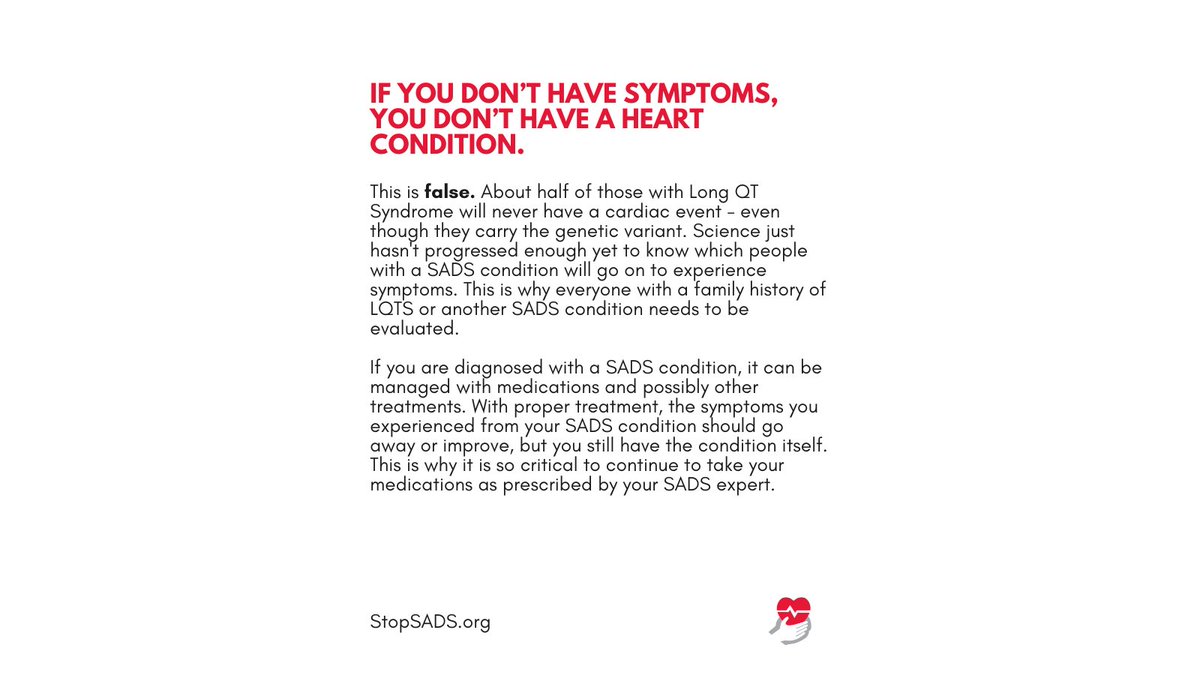 fiacardiac's tweet photo. Have you heard these SADS related Myths?
Let's bust them!
๐ท๏ธ #SADS #SADSSupport #SADSFamilies #SADSConditions #Brugada #CPVT #ARVC #ARVD #LongQT #ShortQT https://t.co/n8zrDBQanv