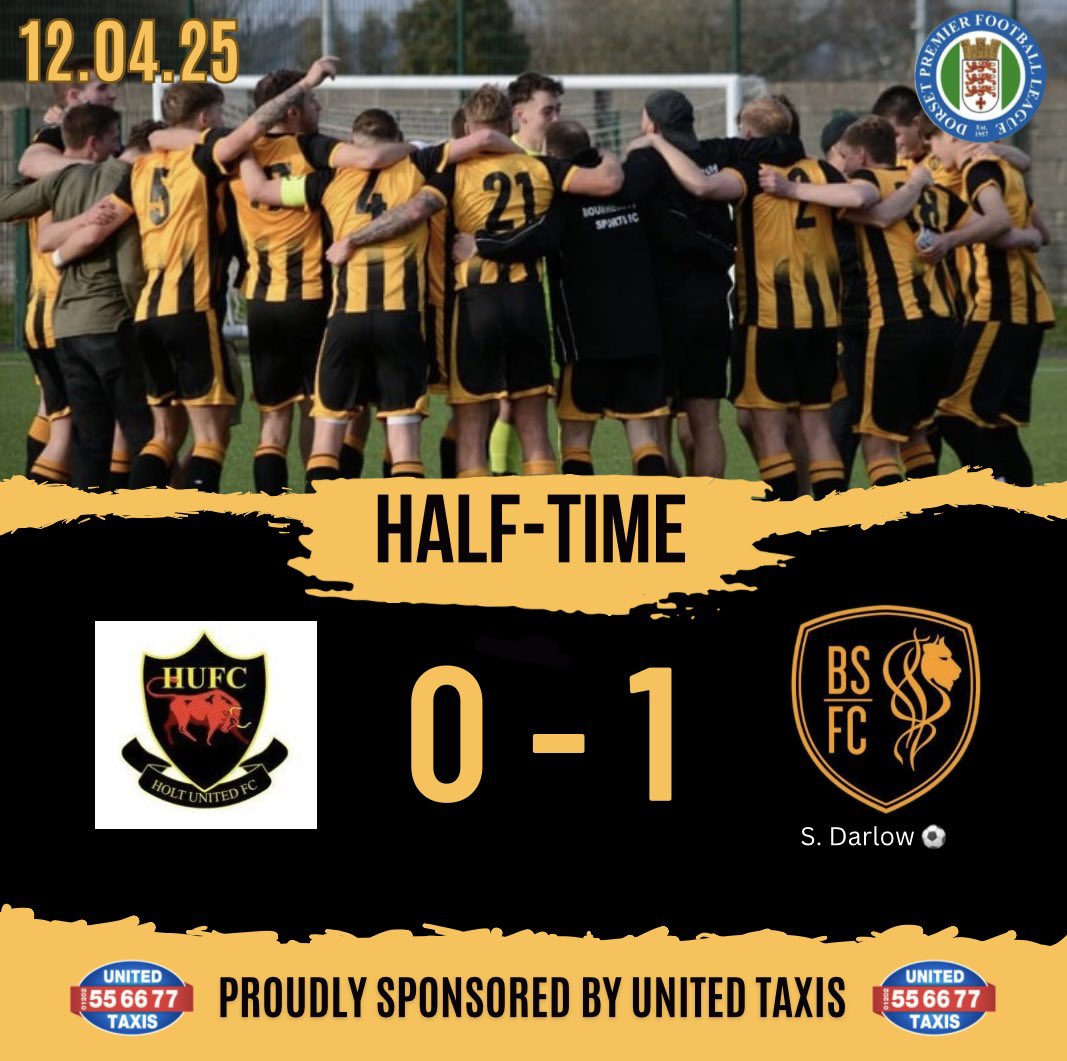 Bournemouth Sports FC (@bmouthsportsfc) on Twitter photo Halftime and we go in 1 goal ahead at the break courtesy of Sam Darlow who adds another to this seasons impressive tally.
ππ€β½οΈ
<a href="/DPL_official/">Dorset Premier Football League</a>
<a href="/DorsetFootball/">Dorset Football</a> <a href="/Dorsetechosport/">Dorset Echo Sport</a> <a href="/swsportsnews/">South West Sports News</a>
<a href="/BmthEchoSport/">Bournemouth Echo Sport</a>
Sponsored by <a href="/UnitedTaxis/">United Taxis</a> π Halftime and we go in 1 goal ahead at the break courtesy of Sam Darlow who adds another to this seasons impressive tally.
ππ€β½οΈ
<a href="/DPL_official/">Dorset Premier Football League</a>
<a href="/DorsetFootball/">Dorset Football</a> <a href="/Dorsetechosport/">Dorset Echo Sport</a> <a href="/swsportsnews/">South West Sports News</a>
<a href="/BmthEchoSport/">Bournemouth Echo Sport</a>
Sponsored by <a href="/UnitedTaxis/">United Taxis</a> π