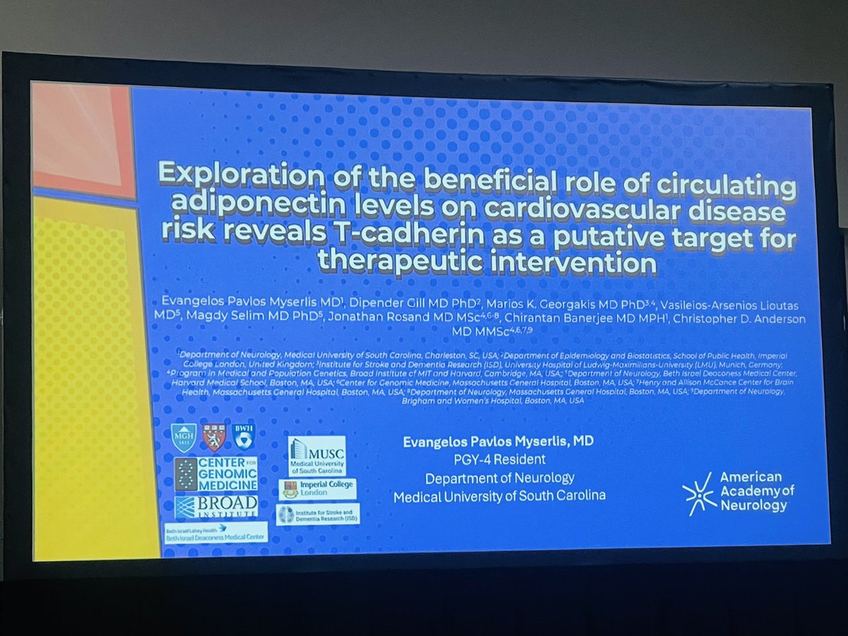 PMyserlis's tweet photo. Truly honored to receive the 2025 S. Weir Mitchell Resident-Fellow Research Award by @AANmember for our work on adiposity and CVD risk.

Grateful to my mentors, collaborators and residency program for their support and contributions, and to AAN for recognizing our work. https://t.co/72Lyl8Qi5o