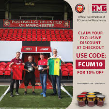 PAINTING THE GROUND RED!

HMG Paints are proud to be the official Paint Partner of FC United of Manchester.   

FC United fans can claim a 10% discount at checkout using the code FCUM10  

shop.hmgpaint.com/products/hydro…